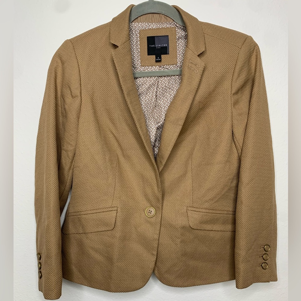 The Limited Camel Single-Breasted Blazer Womens Size S